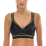 Women's Med Impact Wirefree Padded Contour Cross Back Workout Sports Bra - forsportswear