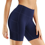 Women 8 inch Inseam High Waist Yoga Running Compression Shorts