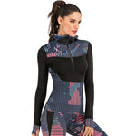 Women Print Yoga Tops Silm Elastic - forsportswear
