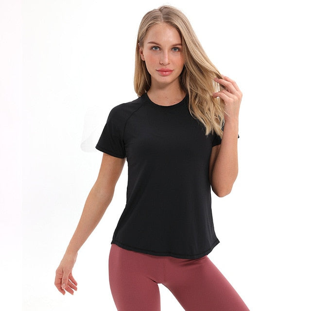 Women's Mesh Patchwork Yoga Shirt - forsportswear