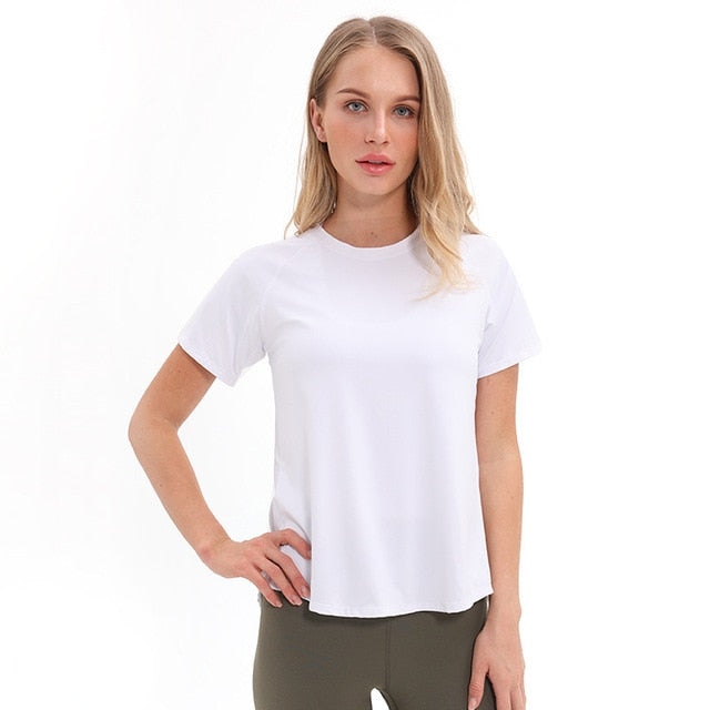 Women's Mesh Patchwork Yoga Shirt - forsportswear