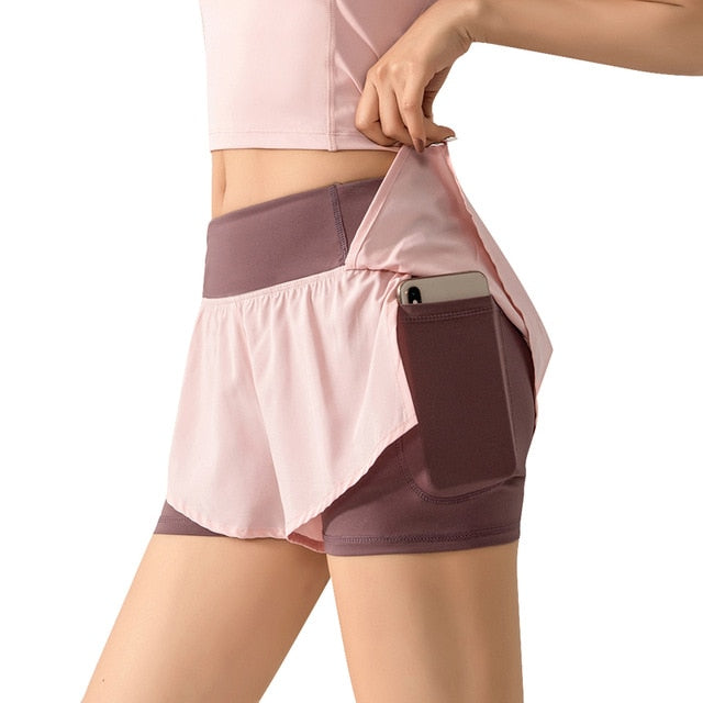 Women 2 In 1 Running Shorts - forsportswear