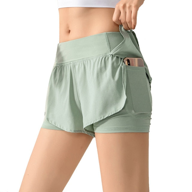 Women 2 In 1 Running Shorts - forsportswear