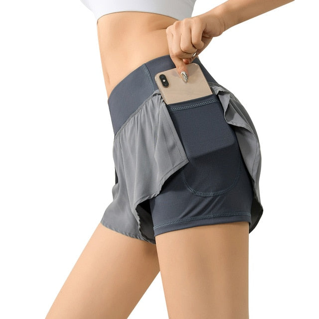 Women 2 In 1 Running Shorts - forsportswear