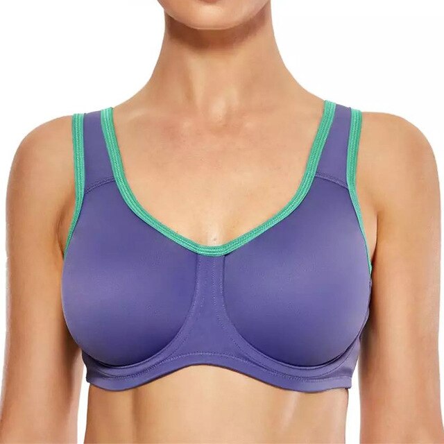 Plus Size Women's Max Control High Impact Solid Sports Bra - forsportswear
